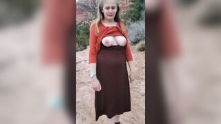 tits out walk