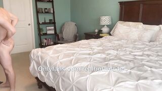 2 babe wifes team up on dude and make him cum twice
