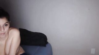 Hotwife riding her vibrator on webcam