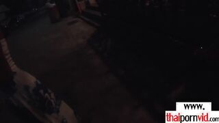 Thin amateur Thai teens Cherry giving a erotic fellatio to