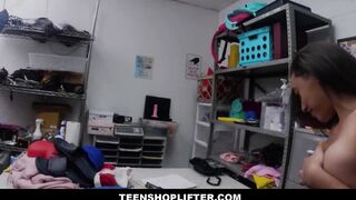 TeenShoplifter.com - Slender Hispanic Teens Shoplifter Strip Searched And Screwed