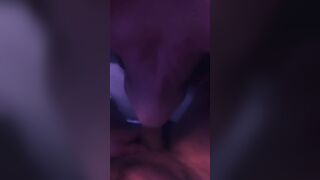Nailed her face upside down and gave her a facial