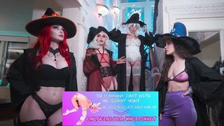 Hardcore sex party with 4 Hottie witches and 1 huge cock AliceBong