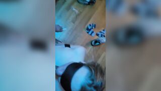 IMWF PAWG blindfolded and dominated offer Desi man with long penis best oral sex he’s ever had