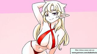 JOI anime, sesión sado improvisada, voz española.