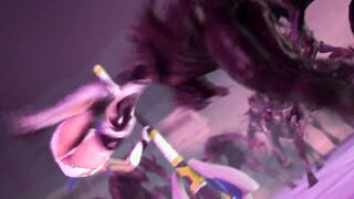 [Taimanin] 3d anime - outdoors gang bang part 02