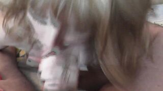 The best fellatio. Cutie milf mom Frina blows penis. Blow