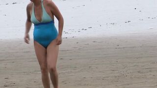 My fiance on the beach enjoying first time sex with
