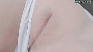 babe young chick massaging her small twat - hana lily