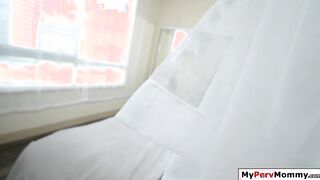 Guy doggystyle fucking big tits stepmom