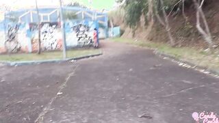 sweet teens was pee into outdoors and had to suck