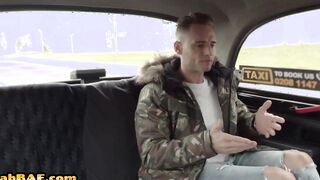 Taxi driving curvy Hot riding passenger before missionary