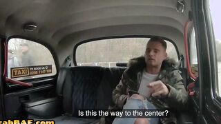 Taxi driving curvy Hot riding passenger before missionary
