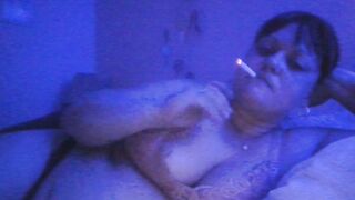 Big Boobed Hot Nighttime Smoke