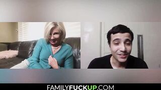 FamilyFuckUP.com - Whore Granny Strip and Masturbates for her Favorite