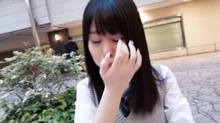 Young teenager Japanese bimbo fingers squirts. Tasty babe Enjoying having