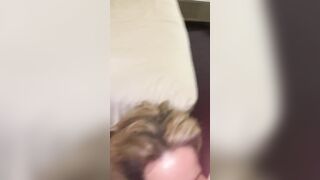 Husband films me sucking off dick. He wants some blowjob too. So I suck them both.