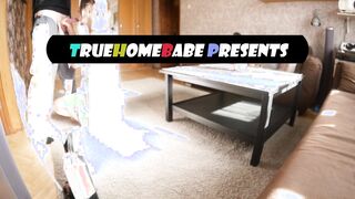 Cheating milf housewife screamed on dick, cuckold pretended not to hear - TrueHomeBabe