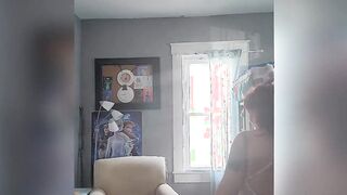 Pose workers nextdoor with a peepshow
