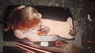 Curvy Pale Red Haired Cougar Full-Body Oil Strokes and Thick Juicy Thighs Thighjob Cum - Red Head Ale