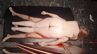 Curvy Pale Red Haired Cougar Full-Body Oil Strokes and Thick Juicy Thighs Thighjob Cum - Red Head Ale