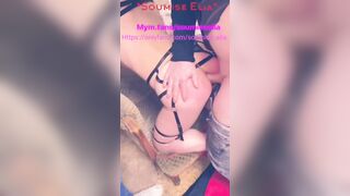 Soumiseelia - Je me fais démonter la gorge et le cul par three inconnus!!