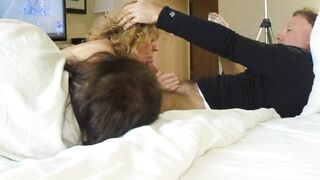Cuck wifey sucks lover
