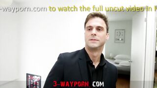 3-Way Porn - Cute Agent Decided to Fucked two Client at the