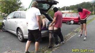 The dogging gangbangs of naughty slutwife Nicole