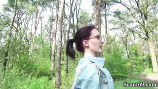 German Scout - College Red Blowjob Barely Legal Lia in Outdoors Casting