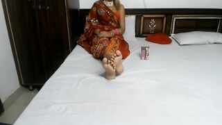 Desi red sari Girl savita
