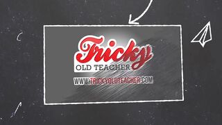 Tricky Old Teacher - Playful dark hair seduces tutor at a