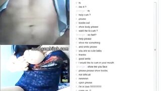 Long cock reaction on live web webcam chat