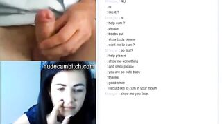 Long cock reaction on live web webcam chat