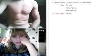 Russian Blonde having fun with her hooters on web webcam