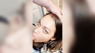 Wifey Squirts w Vibrator While giving Eye Contact ORAL SEX, Jizzed