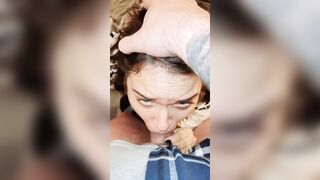 Wifey Squirts w Vibrator While giving Eye Contact ORAL SEX, Jizzed