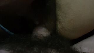 Squirting on the New chair and Cum into my Unshaved Hair!