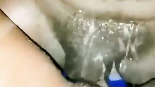 Ma cunt with mouth is the best squirter ever, squirted on ma bbc while I stroked her deep scoping all the juice