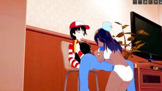 Nessa banged rough by Coach Red with the support of Gardevoir | Pokemon Anime