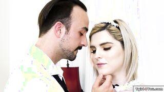 Trans maid Ella Hollywood is barebacked