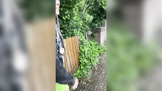 Rebecca Curves Flashing on a Bridge