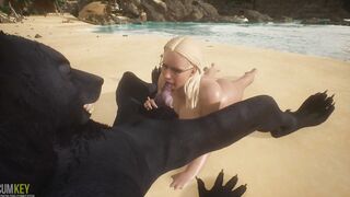 Chubby Girls wants to Fucked too | Long Penis Werewolf | 3D Porn Wild Life