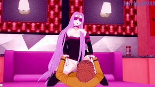 Rider and Shirou Emiya have deep sex inside a concealed room. - Fate/stay night Anime