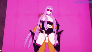 Rider and Shirou Emiya have deep sex inside a concealed room. - Fate/stay night Anime