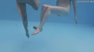 Anastasia Ocean and Marfa are nude underwater