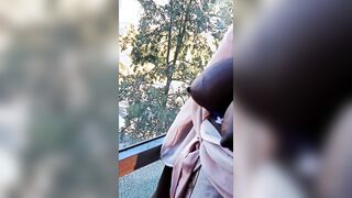 STRIPPING BY THE WINDOW INTO BROAD DAYLIGHT- Don't Care who's Watching just having fun with my sex toy