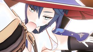 Genshin Impact | Mona and Aether having Sex