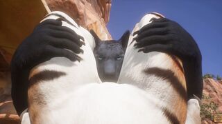 Wild Life Tiger Furry bimbos With Wolf (Furry women pov)