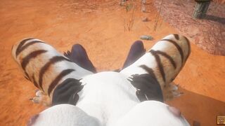 Wild Life Tiger Furry bimbos With Wolf (Furry women pov)